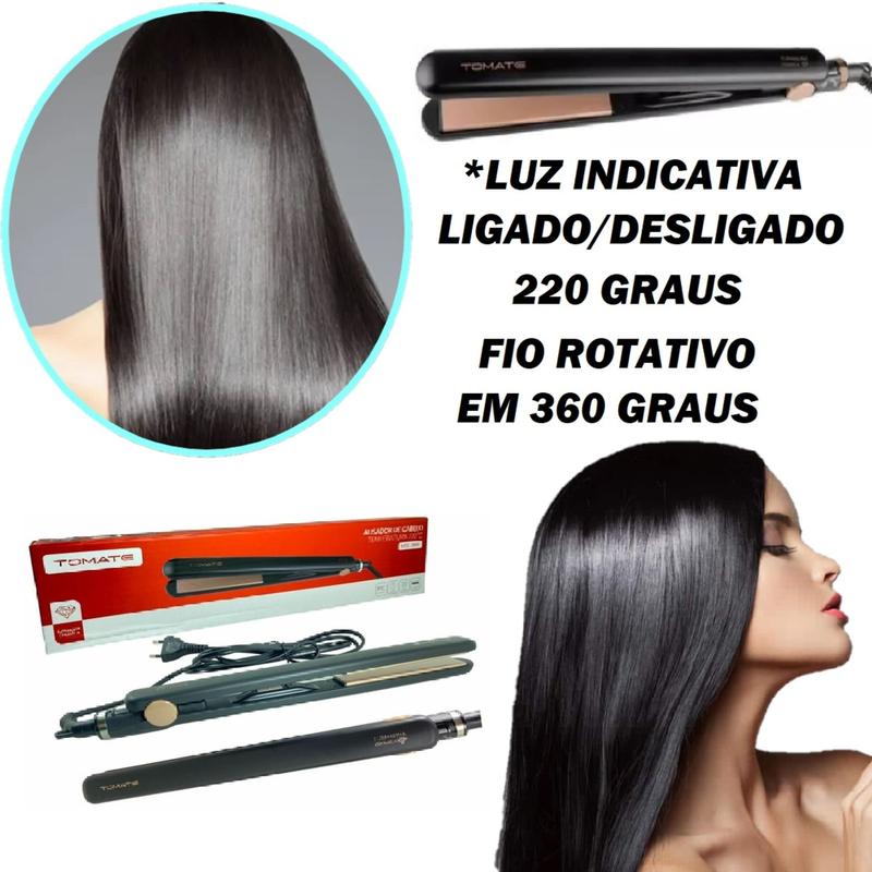 Chapinha Alisadora 220 Graus Prancha Tomate Luz Indicadora Cabelos